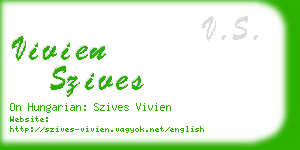 vivien szives business card